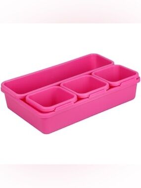 Jot Interlocking 5Pc Desk Storage Organizer Bin Set NWT